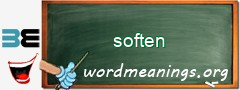 WordMeaning blackboard for soften